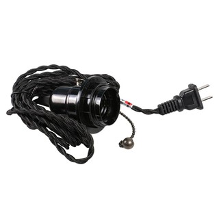 ขั้วหลอด ชุดขั้วหลอดวินเทจ CHAIN HI-TEK E27 สีดำ อุปกรณ์หลอดไฟ โคมไฟ หลอดไฟ VINTAGE LAMP HOLDER SET HI-TEK CHAIN STYLE E