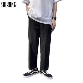 ภาพหน้าปกสินค้าSuikone กางเกงสูท กางเกงขายาวลำลอง ทรงสลิมฟิต สไตล์เกาหลี สำหรับผู้ชาย ฤดูใบไม้ร่วงฤดูหนาวกางเกงหนา ที่เกี่ยวข้อง