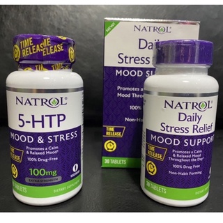 ภาพหน้าปกสินค้าNatrol 5HTP 100mg 45เม็ด /Daily Stress Relief 5htp 5 100mg 30เม็ด ที่เกี่ยวข้อง