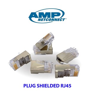 หัวแลน ตัวผู้ RJ45 แบบ Shielded ยี่ห้อ AMP Netconnect- Cat.5e, 8 Position Mode Plug - Commscope