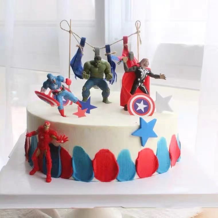 หุ่นฟิกเกอร์ซุปเปอร์ฮีโร่สําหรับตกแต่งเค้ก-cake-topper