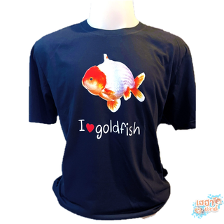 【cotton Tshirts👕】เสื้อยืดลายปลาทองฉลาม I love goldfish