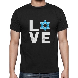 [S-5XL] เสื้อยืดลําลอง แขนสั้น พิมพ์ลายการ์ตูน I Love Israel Star Of David Jewish เหมาะกับของขวัญ สไตล์คลาสสิก สําหรับผู