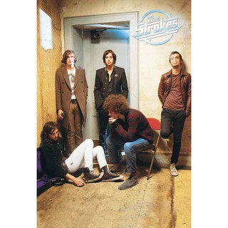 โปสเตอร์ รูปถ่าย วง ดนตรี ร็อก The Strokes (1998) POSTER 24"x35" Inch American Rock Indie Post Punk New Wave