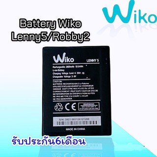 แบตLenny5 Batterry​ wiko​ lenny5​ /robby2 แบตเตอรี่โทรศัพท์มือถือ​ แบตวีโก้เลนนี่5 แบตวีโกร็อบบี้2 ​รับประกัน ​6 ​เดือน