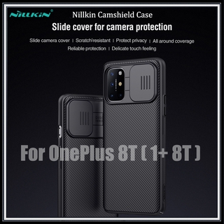 Nillkin เคสโทรศัพท์มือถือ สำหรับ Oneplus 8T 5G Case Camshield กับ แบบสไลด์ กันกล้อง PC หรูหรา สีดำ สีฟ้า แข็ง ปลอก