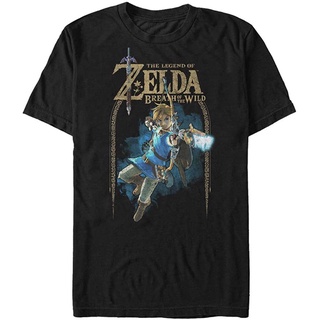 100%cotton เสื้อยืดผู้ชายแฟชั่น Fifth Sun Legend Of Zelda Breath Of The Wild Arch Adult T-Shirt men เสื้อ ยืด ผู้ชาย คอก