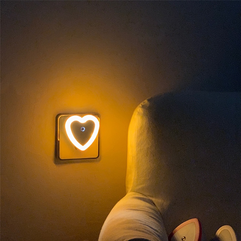 โคมไฟกลางคืน-led-ปลั๊กซ็อกเก็ต-รูปหัวใจ-แบบอัตโนมัติ