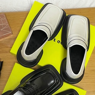 รองเท้าโลฟเฟอร์หนัง ส้นกลาง ส้นหนา หัวเหลี่ยม ขนาดเล็ก สไตล์ญี่ปุ่น แฟชั่นฤดูร้อน สําหรับผู้หญิง 2022