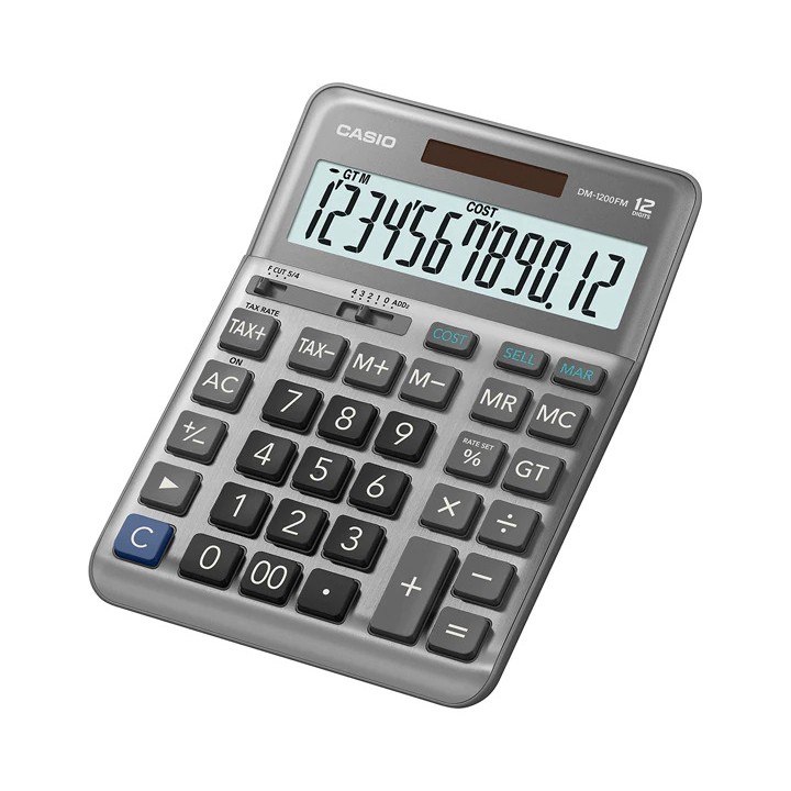 casio-calculator-เครื่องคิดเลข-คาสิโอ-รุ่น-dm-1200fm-แบบตั้งโต๊ะดีไซน์โค้งมน-ขนาดใหญ่-12-หลัก-สีเทา