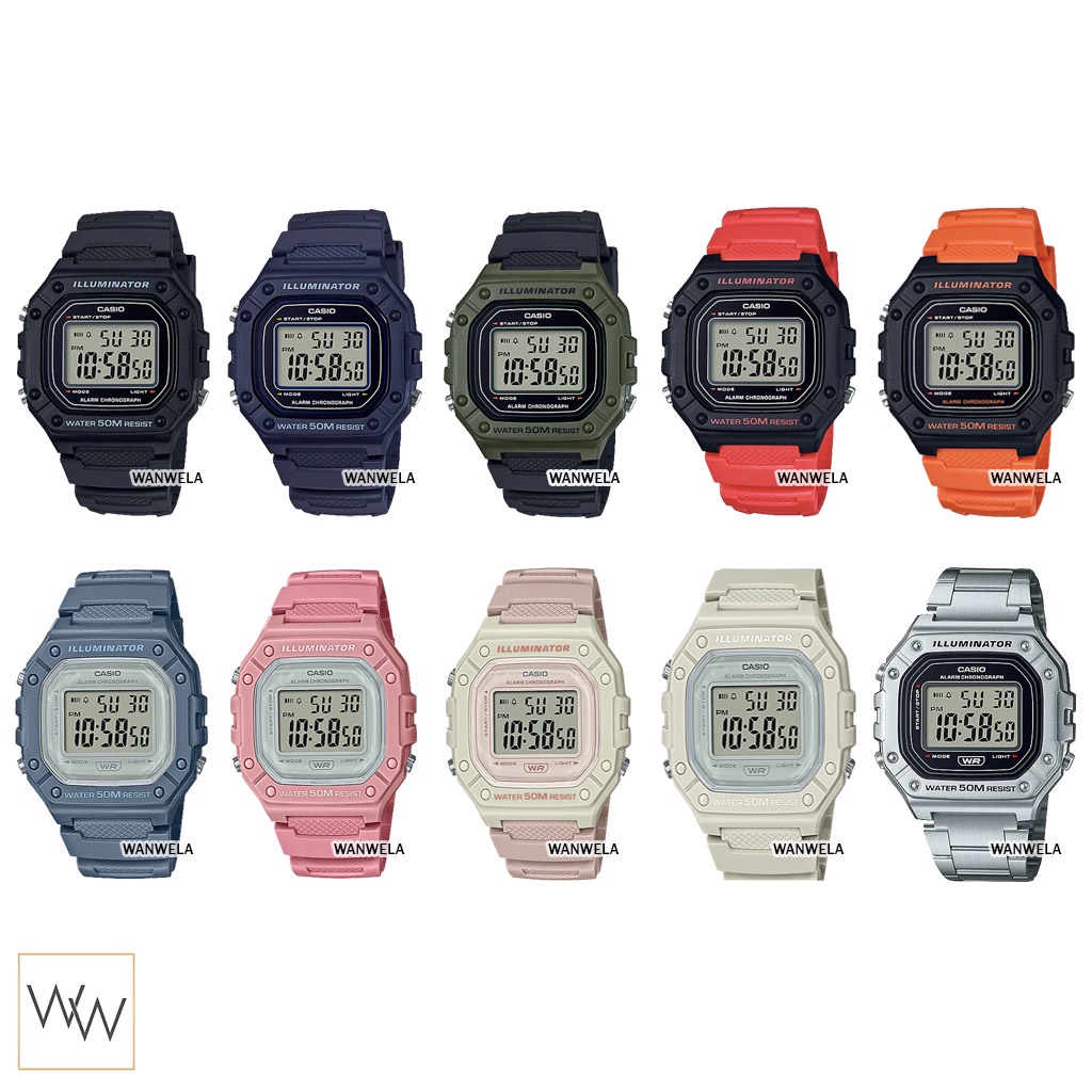 รูปภาพสินค้าแรกของของแท้ นาฬิกาข้อมือ Casio รุ่น W-218H & W-218HC & W-218HD พร้อมกล่อง