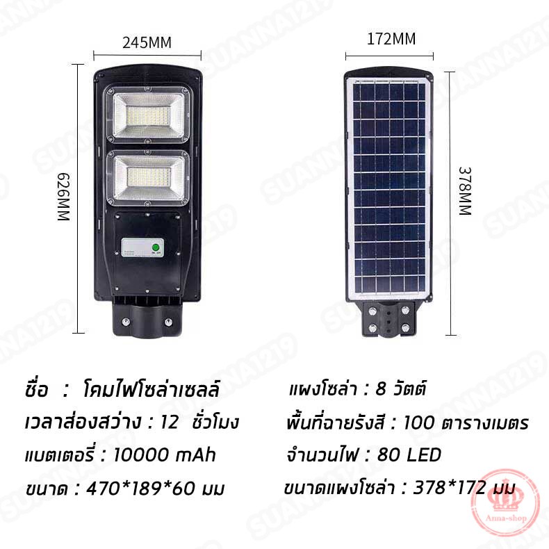 ภาพหน้าปกสินค้าไฟโซล่าเซลล์ Solar Light LED 60W 700W 1300W 1600W 2500W 2200W 3200W แสงสีขาวโคมไฟสปอร์ตไลท์รุ่นใหม่พลังงานแสงอาทิตย์ C60 จากร้าน suanna1219 บน Shopee