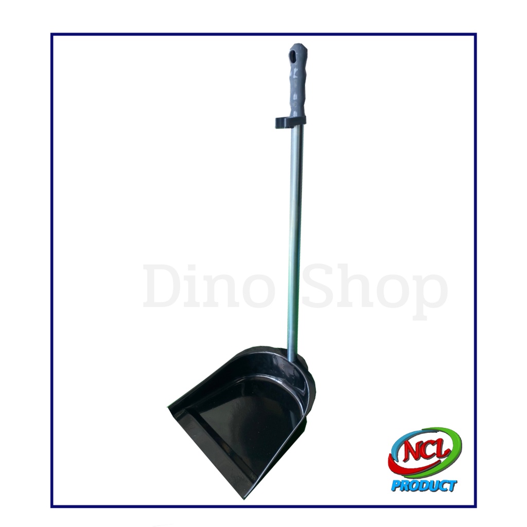 ที่ตักขยะเหล็กมีที่ล็อคไม้กวาด โกยขยะเหล็กพ่นสี DINO BRAND | Shopee