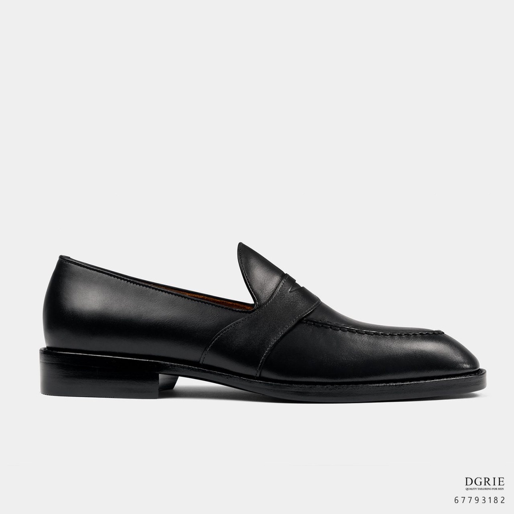 dgrie-รองเท้าโลฟเฟอร์สีดำ-black-full-strap-penny-loafer-shoes-ไซส์ไหนหมดสามารถทักแชทสอบถามได้