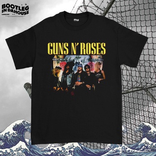 เสื้อยืด พิมพ์ลายวง Guns And Roses Welcome To The JungleS-5XL