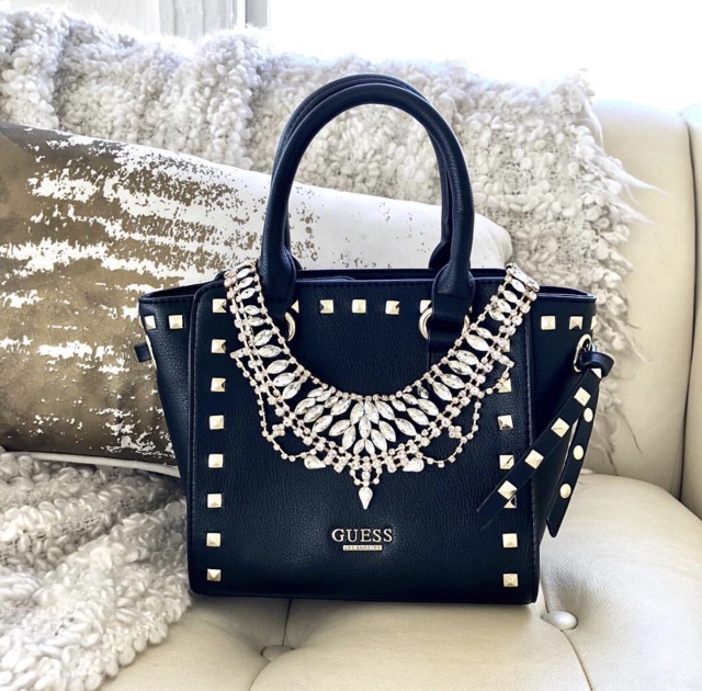 GUESS USA LISA STUDDED MINI TOTE Shopee Thailand