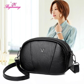 ✿ beginning ✿ Women Vintage PU Leather Small Shoulder Messenger Bag Ladies Casual Handbag