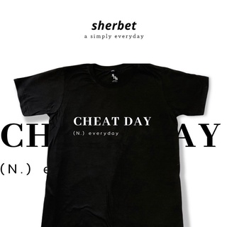 ใหม่ sherbettee|เสื้อยืดลาย cheat day