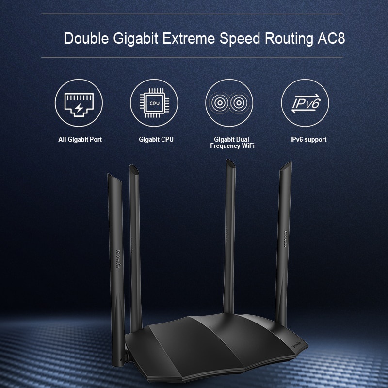 ภาพสินค้าTenda AC8 AC1200 เราเตอร์ 6dBi 4 เสาอากาศ Wifi Repeater 2.4Ghz 5GHz Dual Band รองรับ Windows10 Mac รองรับใช้งาน Router M จากร้าน vnet88 บน Shopee ภาพที่ 4