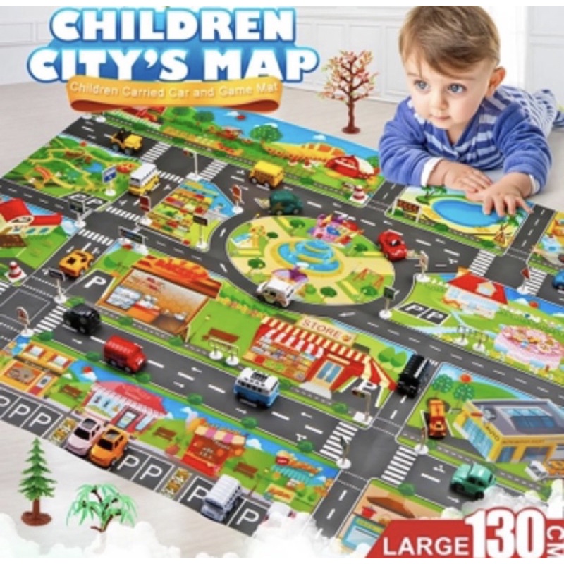 พร้อมส่ง-เด็กเล่น-mat-city-แผนที่อาคารที่จอดรถแผนที่เกมของเล่นเพื่อการศึกษาเด็ก-gyms-pad