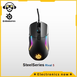 SteelSeries Rival 5 Gaming Mouse (62551) – FPS, MOBA, MMO, Battle Royale – 18,000 CPI TrueMove Air Optical Sensor – 9 Programmable Buttons – 85g Competitive Weight – Brilliant PrismSync RGB Lighting
