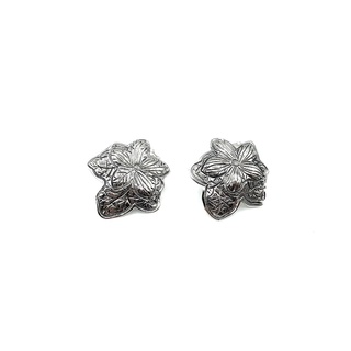 DSP ต่างหูเงินลายดอกตำลึง เงินแท้ 925 : DSP 925 Sterling Silver Flower Earing [ESPP0171]