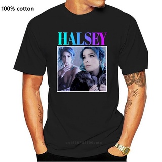 [S-5XL] เสื้อยืด พิมพ์ลาย Halsey 90 สไตล์วินเทจ สีดํา สําหรับผู้ชาย 307488