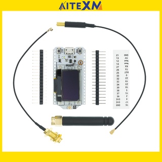 ภาพขนาดย่อของสินค้าSx1276 SX1278 ESP32 LoRa 868MHz 915MHz 433MHz หน้าจอ OLED บลูทูธ 32 องศา สีฟ้า สําหรับ WIFI