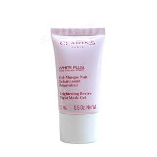 Clarins White Plus Brightening Revive Night Mask-Gel 15 ml. มาส์กหน้ากระจ่างใส