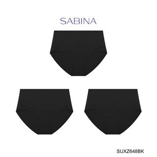 สินค้า Sabina กางเกงชั้นใน (Set 3 ชิ้น) (ทรง Half) รุ่น Panty Zone รหัส SUXZ648BK สีดำ
