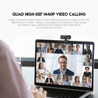 ภาพขนาดย่อของภาพหน้าปกสินค้าFANTECH WEBCAM LUMINOUS C30 1440P 2K QUAD HD USB Web Camera Webcam With Built-In Microphone จากร้าน gadgetvilla บน Shopee