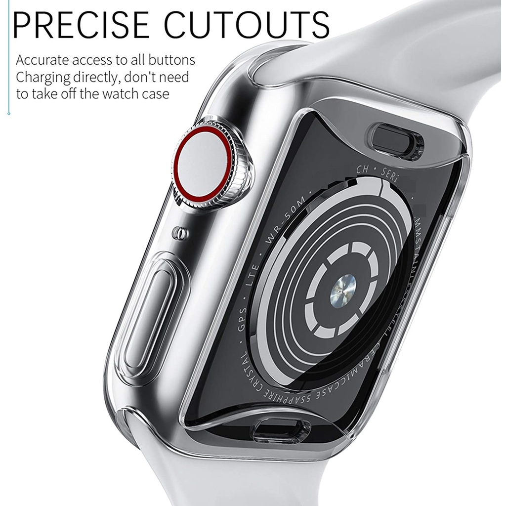 ภาพสินค้าเคส TPU นิ่ม พร้อมฟิล์มกันรอยหน้าจอ สําหรับ Apple Watch 45 41 44 40 42 38 มม. Series 9 8 7 SE 6 5 4 3 2 1 จากร้าน max88.th บน Shopee ภาพที่ 7
