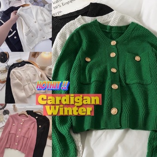 ภาพหน้าปกสินค้าCardigan เสื้อคลุมแขนยาว ทอไหมพรม แต่งกระเป๋าที่อก ซึ่งคุณอาจชอบราคาและรีวิวของสินค้านี้