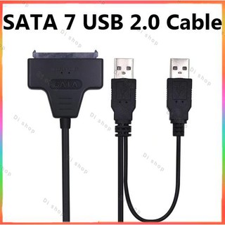 SATA 7 + 15 22 Pin to USB 2.0 Cable Adapter for 2.55 HDD Hard Disk Drive With USB Power Cable