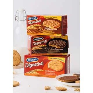 บิสกิตเคลือบช็อกโกแลต แมคไวตี้ส์ Mcvities มี 3 รส (มิ้ลค์ช็อก/ดาร์กช็อก/ออริจินัล) 200-250 กรัม