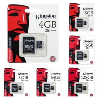 สินค้า Kingston Memory Card Micro SDHC 2/4/8/16/32/64/128 GB Class 10 คิงส์ตัน เมมโมรี่การ์ด SD Card