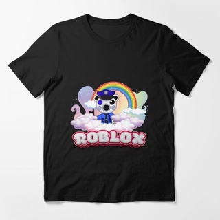 เสื้อยืดอินเทรนด์ผู้ชายอินเทรนด์ผู้หญิงเสื้อยืด พิมพ์ลาย Roblox Poley Rainbow Cloudy เลือกลายได้S-3XL