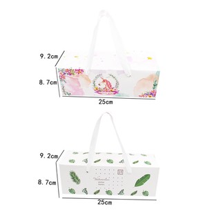 กล่องหูหิ้วใส่ขนม/คุ๊กกี้/ใส่ของ(แพ็ค10ชุด)