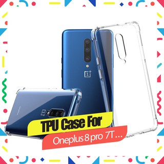 เคส Oneplus 8 Pro 7 Pro Oneplus 7T Pro 6T โปร่งใสโทรศัพท์ซิลิโคนกันกระแทกสำหรับ