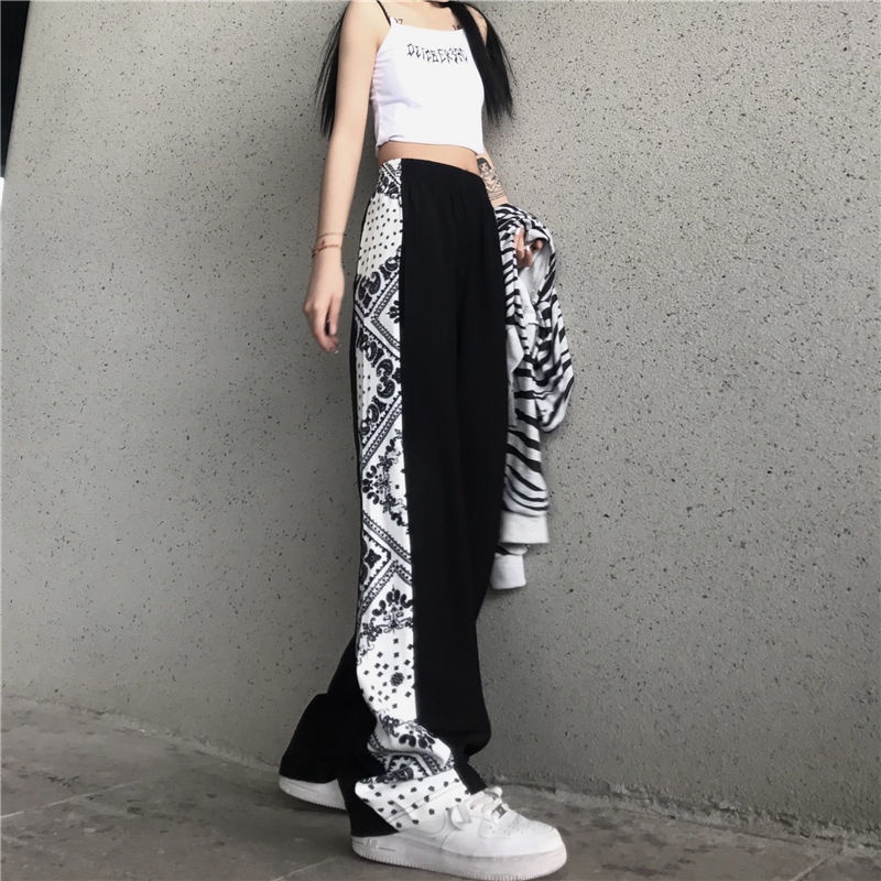 pants-เม็ดมะม่วงหิมพานต์เย็บหลวมขากว้างห้าจุดกางเกงขาสั้นลำลองลำลองขากว้างกางเกงขาตรงเทรนด์