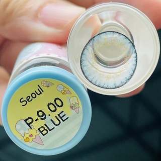 💙 Seoul Blue 💙 บิ๊กอาย สีฟ้า Sweety Plus Contact lens ค่าสายตา สายตาสั้น คอนแทคเลนส์ ตาโต โทนแบ๊ว ฟ้า แฟชั่น Oh Soul