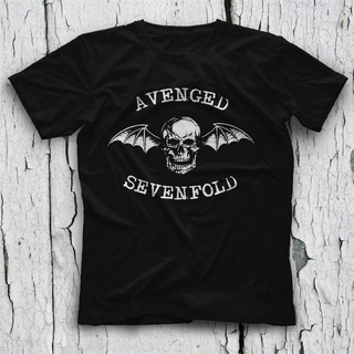 เสื้อยืดผู้ชาย เสื้อยืด พิมพ์ลาย Gildan Avenged Sevenfold สีดํา สําหรับผู้ชาย และผู้หญิง S-5XL