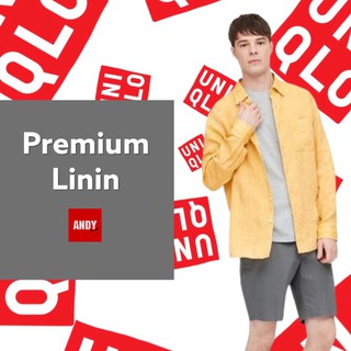 ภาพหน้าปกสินค้าเกรดดีที่สุด! Uniqlo premium linen long sleeve men shirt เสื้อเชิ้ตผ้าลินิน เสื้อเชิ้ตผู้ชาย เสื้อเชิ้ตลินินผู้ชาย มือ2 ซึ่งคุณอาจชอบราคาและรีวิวของสินค้านี้