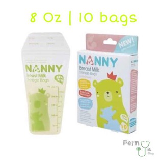 ถุงเก็บน้ำนม NANNY 8 oz. 10 ถุง