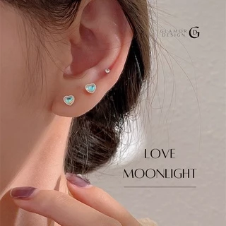 โปรโมชั่น Flash Sale : GLAMOR✨ต่างหูเปลี่ยนสี LOVE MOONLIGHT ต่างหูเงิน ตุ้มหูสวยๆ ต่างหูหัวใจ ต่างหูแฟชั่น ตุ้มหูเงินแท้ Valentine ของขวัญ