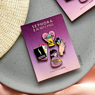 Sephora Enamel Pins By Polly เซ็ตเข็มกลัด น่ารักๆ