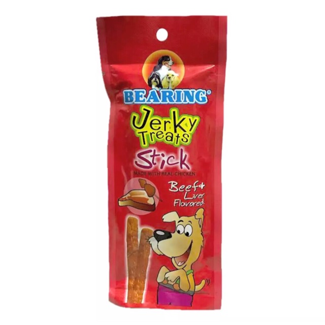 ภาพหน้าปกสินค้าBearing Jerky treat stick รสเนื้อและต้บ
