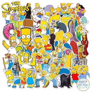 สติ๊กเกอร์ The Simpsons 255 ซิมป์สันส์ 50ชิ้น USA เดอะซิมป์สันส์ เดอะ ซิมสัน ซิมป์สัน การ์ตูน มูฟวี่ sim simp son sons