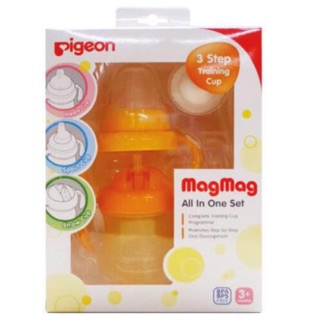 ภาพขนาดย่อของสินค้าถ้วยหัดดื่ม Mag mag All-in-one ครบ 3 step ในกล่องเดียว