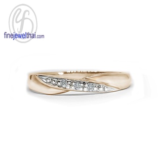 Finejewelthai แหวนอินฟินิตี้-แหวนเพชร-เพชรสังเคราะห์-แหวนเงินแท้-Infinity-Diamond-CZ-Silver-Ring-R1430czg/ pg
